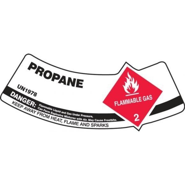 Accuform CYLINDER SHOULDER LABELS PROPANE MCSLPRRXVE MCSLPRRXVE